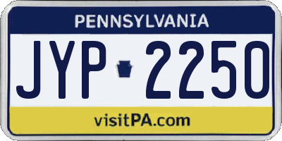 PA license plate JYP2250