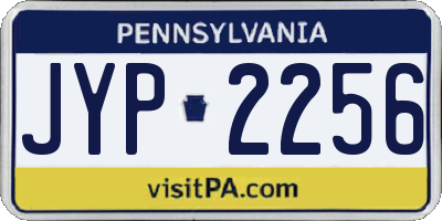 PA license plate JYP2256