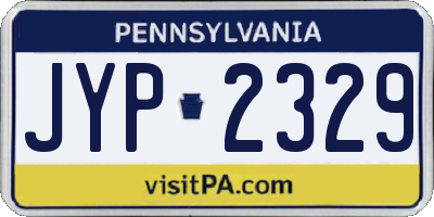 PA license plate JYP2329