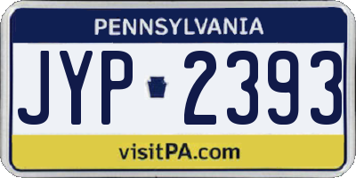 PA license plate JYP2393