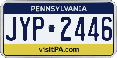 PA license plate JYP2446