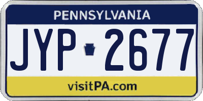 PA license plate JYP2677