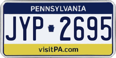 PA license plate JYP2695