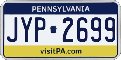 PA license plate JYP2699