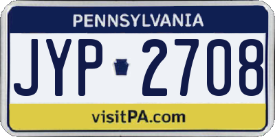 PA license plate JYP2708