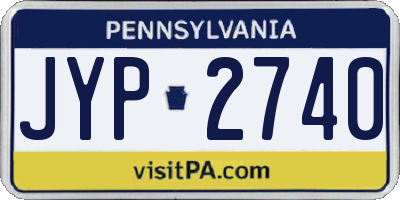 PA license plate JYP2740