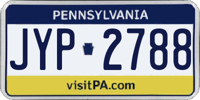 PA license plate JYP2788