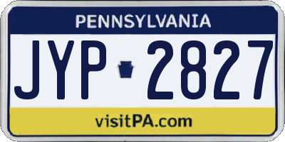 PA license plate JYP2827