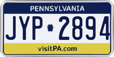 PA license plate JYP2894