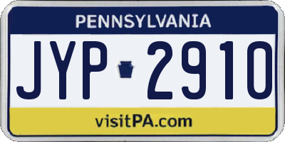 PA license plate JYP2910