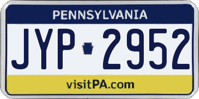 PA license plate JYP2952