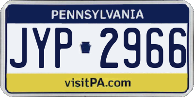 PA license plate JYP2966