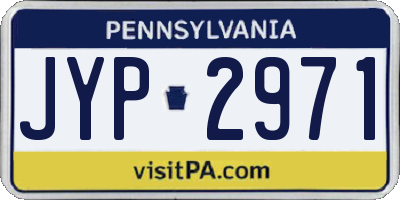 PA license plate JYP2971