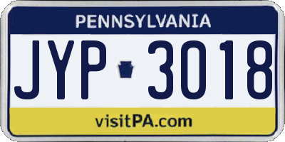 PA license plate JYP3018