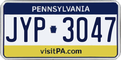 PA license plate JYP3047