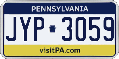 PA license plate JYP3059