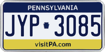 PA license plate JYP3085