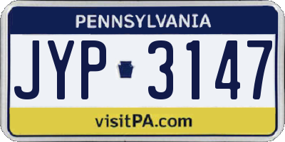 PA license plate JYP3147