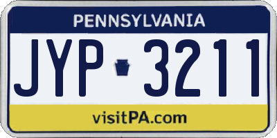 PA license plate JYP3211