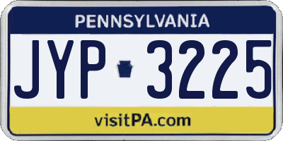 PA license plate JYP3225