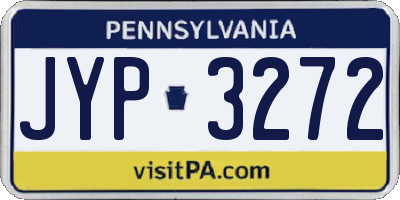PA license plate JYP3272