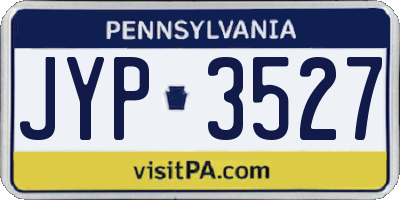 PA license plate JYP3527