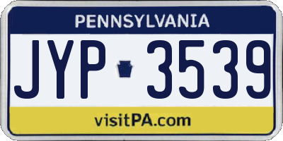 PA license plate JYP3539
