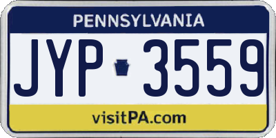 PA license plate JYP3559