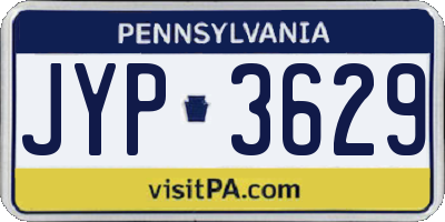 PA license plate JYP3629