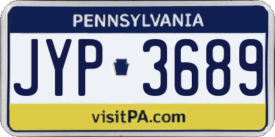 PA license plate JYP3689