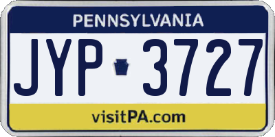 PA license plate JYP3727