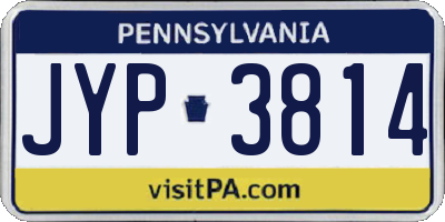 PA license plate JYP3814