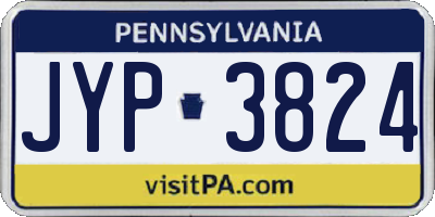 PA license plate JYP3824