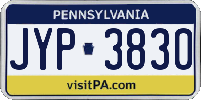 PA license plate JYP3830