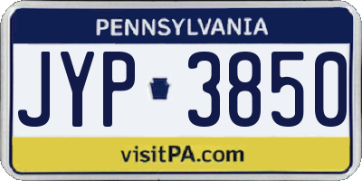 PA license plate JYP3850