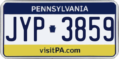 PA license plate JYP3859