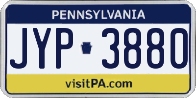PA license plate JYP3880