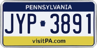 PA license plate JYP3891