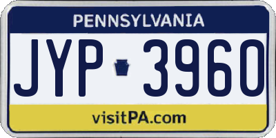 PA license plate JYP3960
