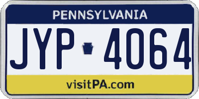 PA license plate JYP4064
