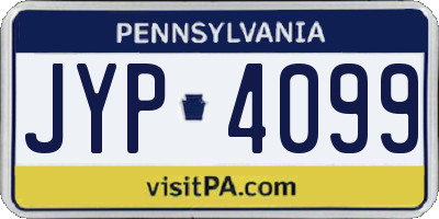 PA license plate JYP4099