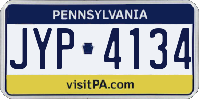 PA license plate JYP4134