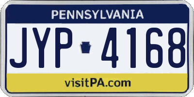 PA license plate JYP4168