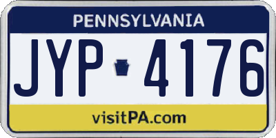 PA license plate JYP4176