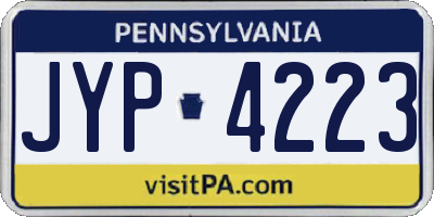 PA license plate JYP4223