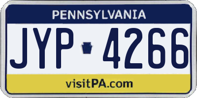 PA license plate JYP4266