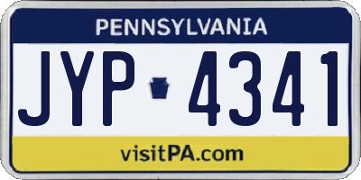 PA license plate JYP4341