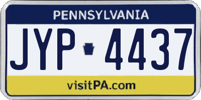 PA license plate JYP4437