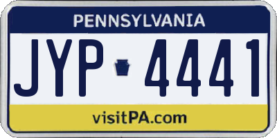 PA license plate JYP4441