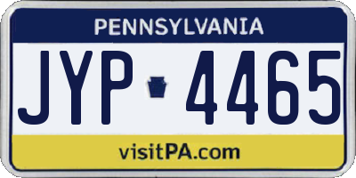 PA license plate JYP4465